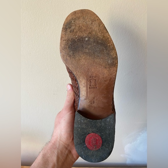 Unique AMBIORIX Brown Leather Men’s Casual Dress Shoes - 13 US - Picture 4 of 5